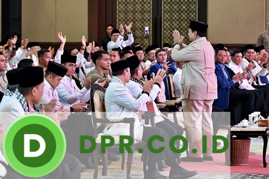 Prabowo Subianto dalam acara Munas PKS 2025