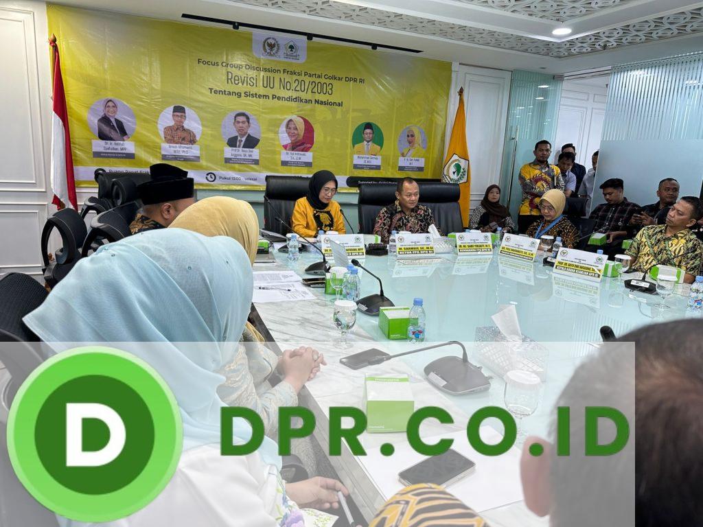 FGD RUU Sisdiknas yang digelar Fraksi Partai Golkar di Kompleks Parlemen, Senayan Jakarta, Rabu (01/10/2025). Sumber foto : Fraksi Partai Golkar