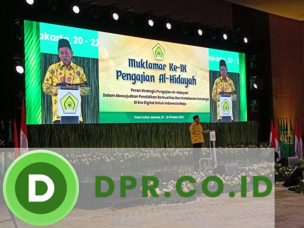 Sekjen Partai Golkar, M.Sarmuji, dalam penutupan Muktamar IX Pengajian Al Hidayah yang digekar di Hotel Sultan Jakarta pada 20-22 Oktober 2025
