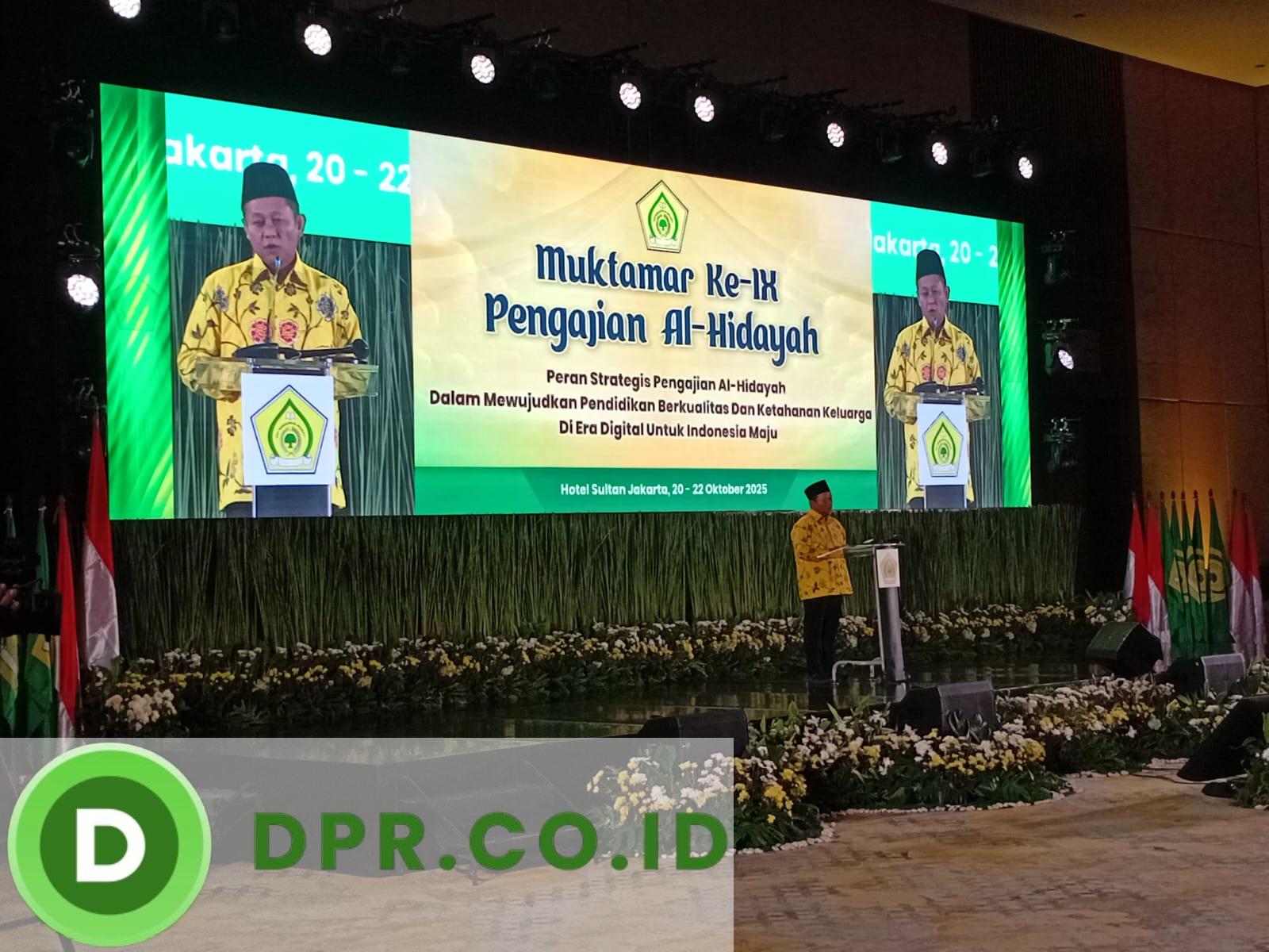 Sekjen Partai Golkar, M.Sarmuji, dalam penutupan Muktamar IX Pengajian Al Hidayah yang digekar di Hotel Sultan Jakarta pada 20-22 Oktober 2025